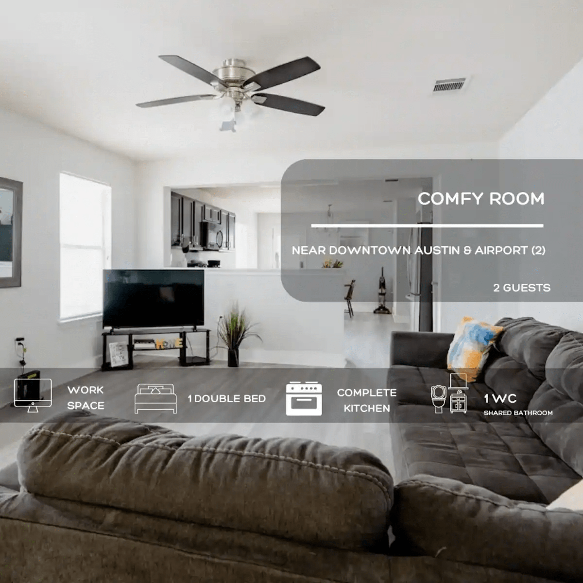 Comfy Room Near Downtown Austin and Airport