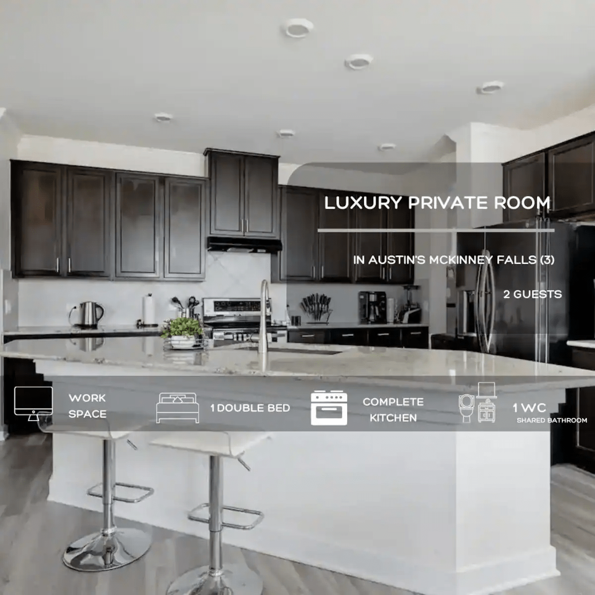 Luxury Private Room in Austin's McKinney Falls